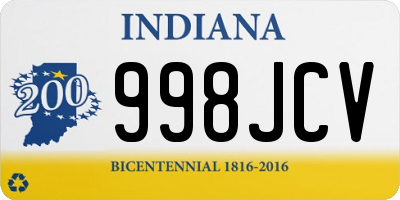 IN license plate 998JCV