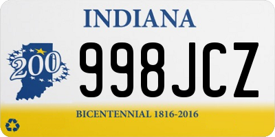 IN license plate 998JCZ