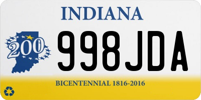IN license plate 998JDA