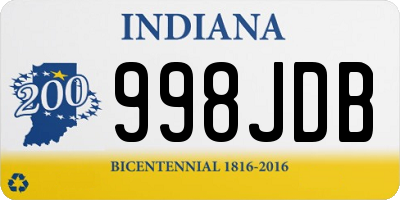 IN license plate 998JDB