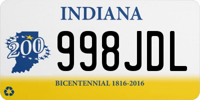 IN license plate 998JDL