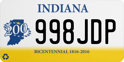 IN license plate 998JDP