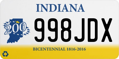 IN license plate 998JDX