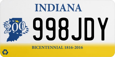 IN license plate 998JDY