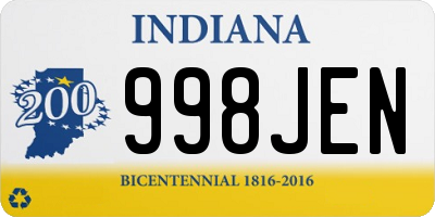 IN license plate 998JEN