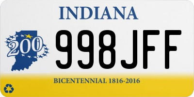 IN license plate 998JFF