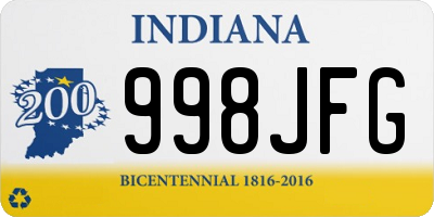 IN license plate 998JFG