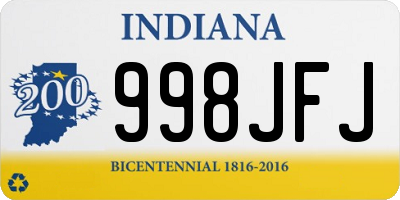 IN license plate 998JFJ