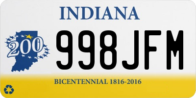 IN license plate 998JFM