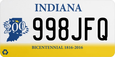 IN license plate 998JFQ