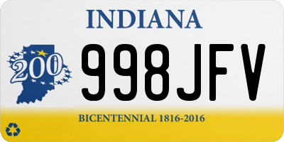 IN license plate 998JFV