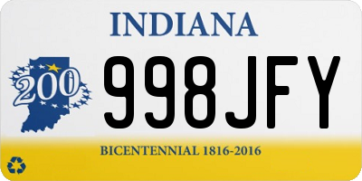 IN license plate 998JFY