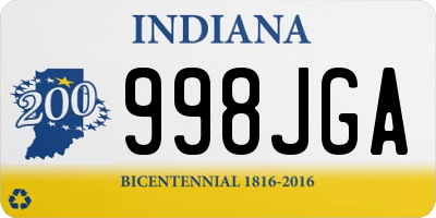 IN license plate 998JGA