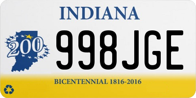 IN license plate 998JGE