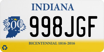 IN license plate 998JGF