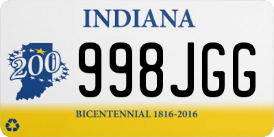 IN license plate 998JGG