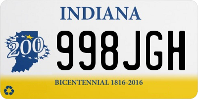 IN license plate 998JGH