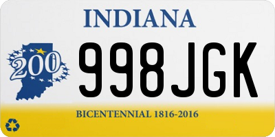 IN license plate 998JGK