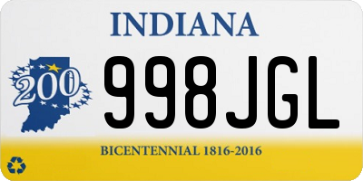 IN license plate 998JGL