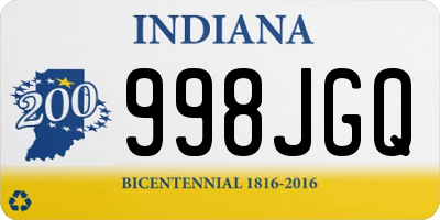 IN license plate 998JGQ