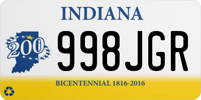 IN license plate 998JGR