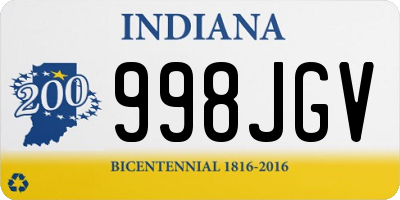 IN license plate 998JGV