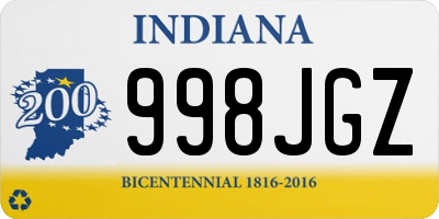 IN license plate 998JGZ