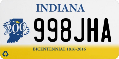 IN license plate 998JHA