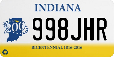 IN license plate 998JHR