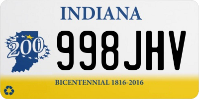 IN license plate 998JHV