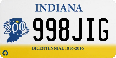 IN license plate 998JIG