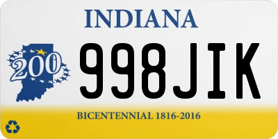 IN license plate 998JIK