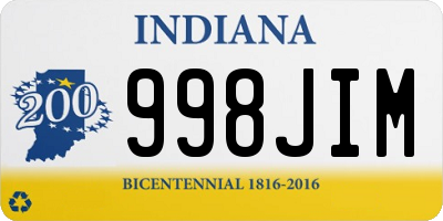 IN license plate 998JIM