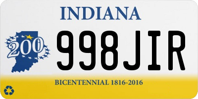 IN license plate 998JIR