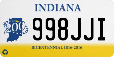 IN license plate 998JJI