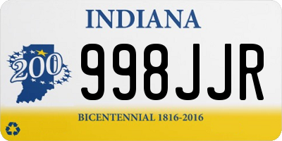 IN license plate 998JJR