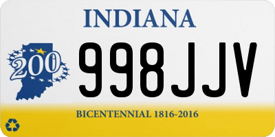 IN license plate 998JJV