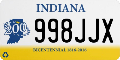 IN license plate 998JJX