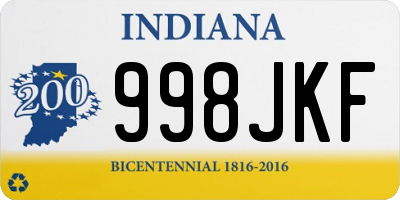IN license plate 998JKF