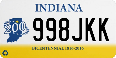 IN license plate 998JKK