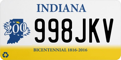 IN license plate 998JKV