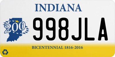 IN license plate 998JLA