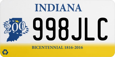 IN license plate 998JLC