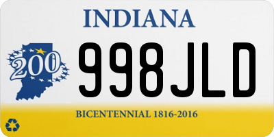 IN license plate 998JLD