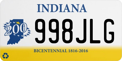 IN license plate 998JLG