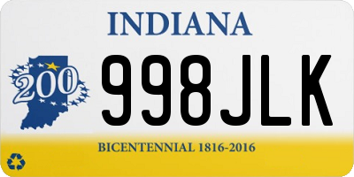 IN license plate 998JLK