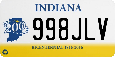 IN license plate 998JLV