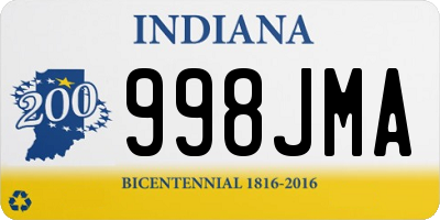 IN license plate 998JMA