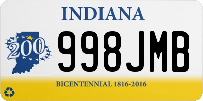 IN license plate 998JMB