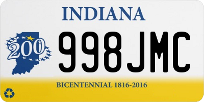 IN license plate 998JMC
